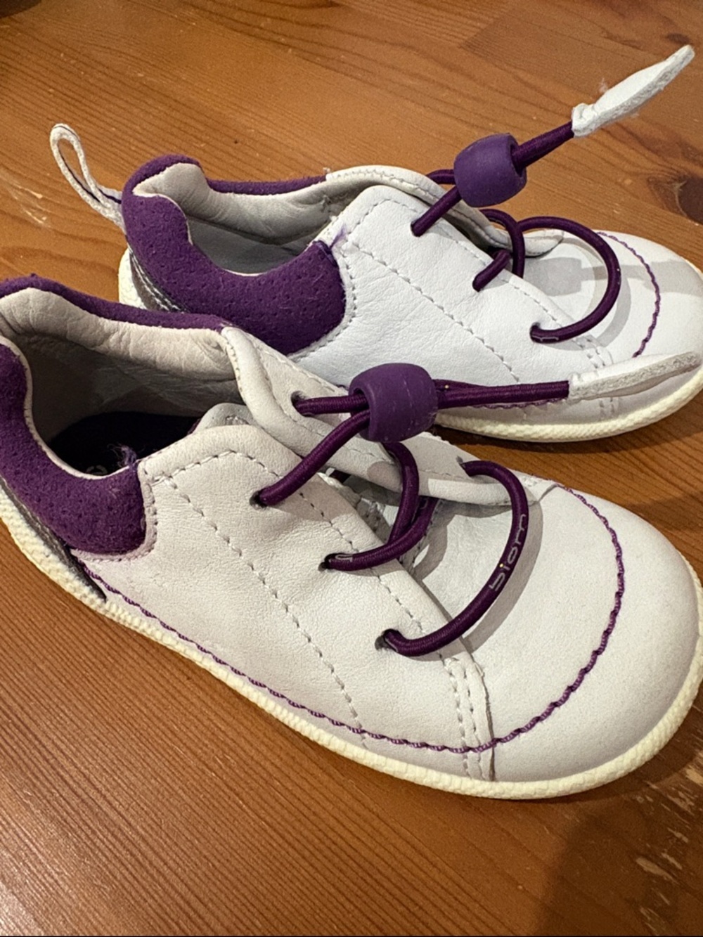 Ecco White and Purple Kids' Sneakers